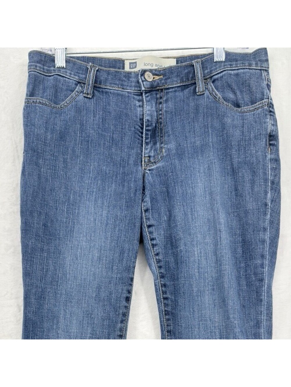 Vintage Gap Long And Lean Jeans 8 Womens Blue Bootcut Stretch